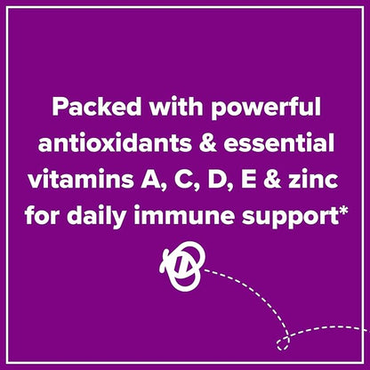 Zarbee's Elderberry Gummies for Kids with Vitamin C; Zinc & Elderberry; Daily Childrens Immune Support Vitamins Gummy for Children Ages 2 and Up; Natural Berry Flavor; 21 Count