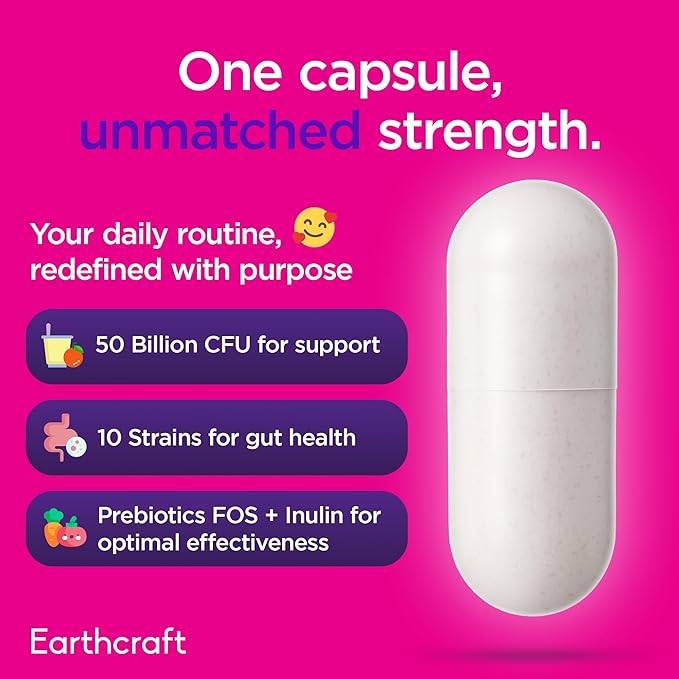 Probiotics for Women 50 Billion CFU – 10 Strains + Prebiotics for Vaginal Health, Digestive, Gut, PH Balance and Immune Health – Delayed Release Capsules, Non-GMO, Vegan, Support Nutrient Absorption
