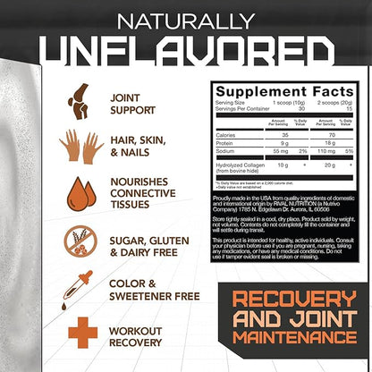 Rival Nutrition Collagen Peptides- Unflavored, 10.6 oz.