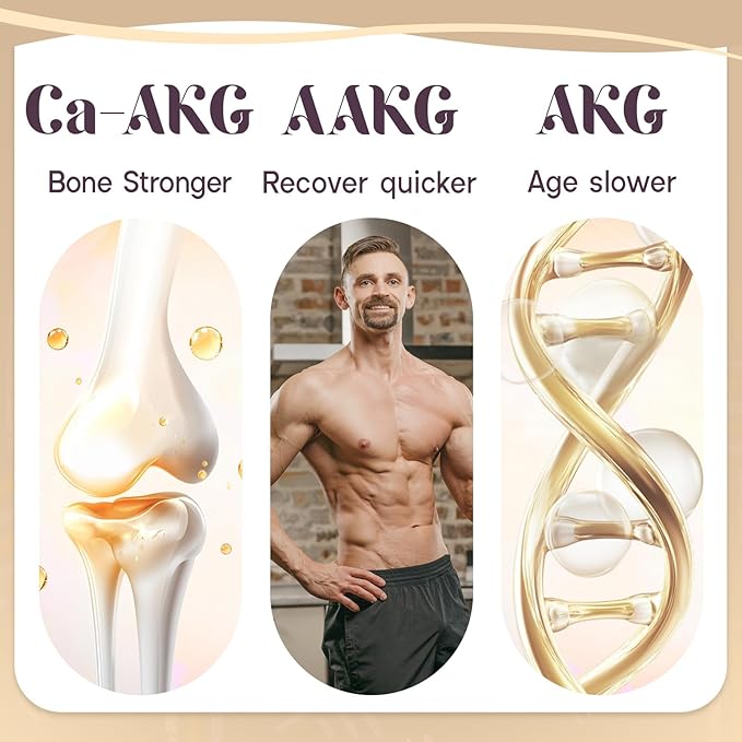 11-in-1 AKG Supplement – Calcium AKG, AAKG, OKG, GKG, CoQ10, Vitamin B3 - Supports Mitochondria, Cellular Energy, Longevity & Age Defense – High Absorption - 30 Servings