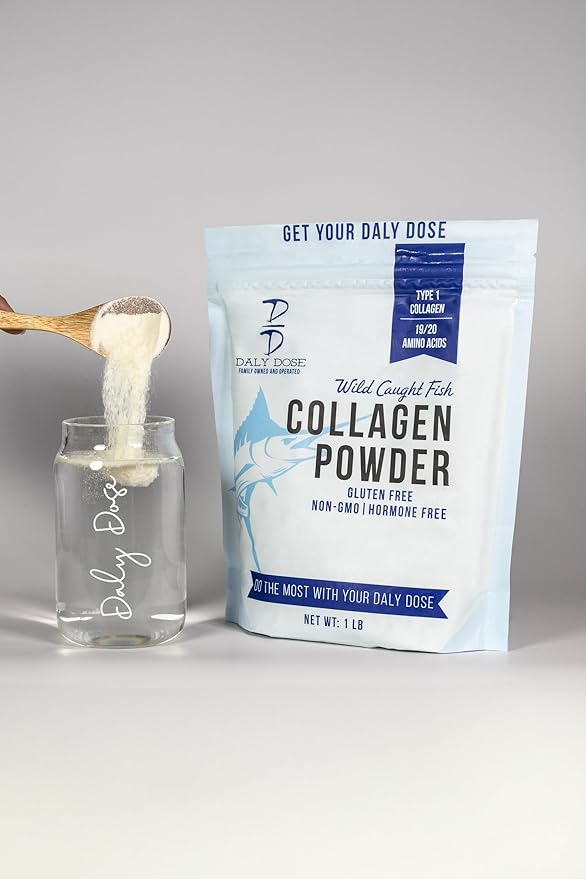Fish Collagen, 1lb Bag, 37 Servings, 12g of Protien Per Serving, Gluten Free, Keto and Paleo Friendly, 0 Sugar, Non-Irradiated