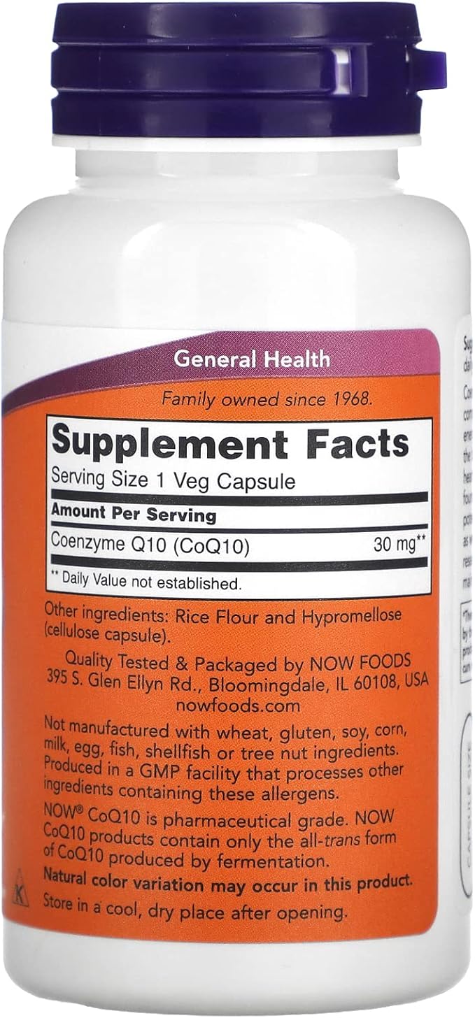 NOW FOODS Co Q10 30mg, 60 CT