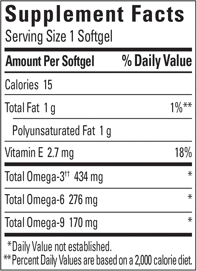 Triple Omega 3-6-9, 150 Softgels Value Size, Omega Supplement For Heart Health