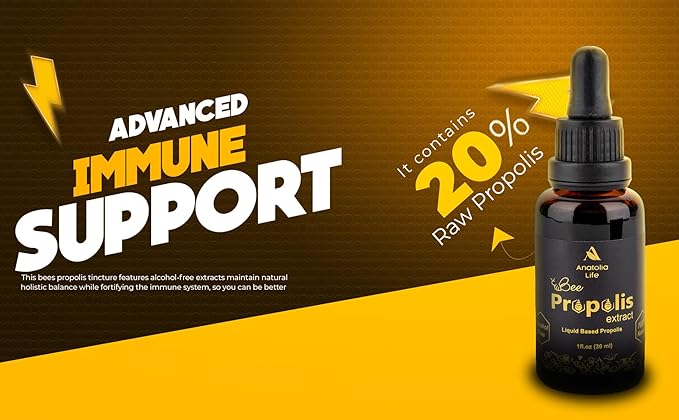 Natural Bee Propolis Extract, 30 mL, Advanced Liquid Tincture Immune System Booster and Seasonal Defense, Pure High Potency Herbal Supplement, Non-GMO (Propolis (3) Pack)…