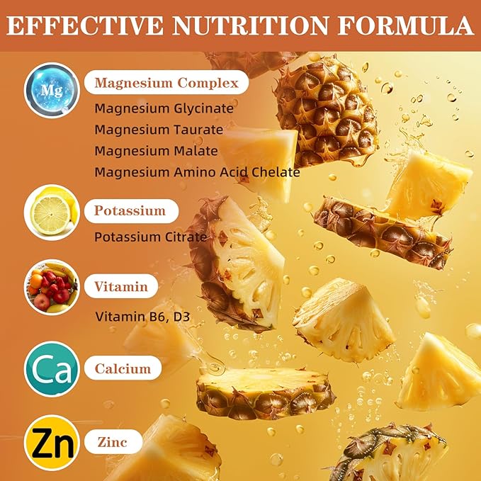 Potassium Magnesium Supplement - Potassium 99mg & 500mg Magnesium Glycinate Complex Liquid Drops with Calcium, Zinc, Vitamin B6, D3 - Energy & Bone & Muscle Support - 2 Fl oz