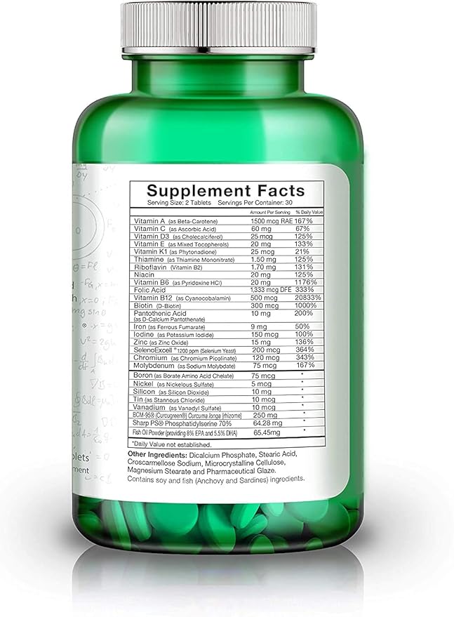 2-Pack Brain Booster Supplement for Focus, Memory, Clarity, Energy & Mood - 100% Drug-Free & Clinically Tested Brain Supplement – One of The Best Brain Focus and Memory Supplements w/VIT D3