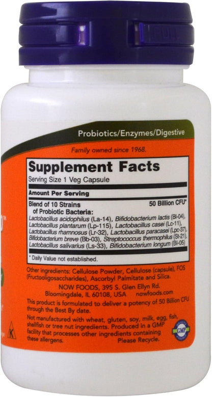 Probiotic10 50 Billion - Now Foods - 50 - VegCap -(Pack of 2)