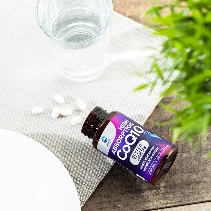 Co Q 10 Supplement - CoQ10 100mg Antioxidant, Heart Health Support & Energy Production - Coenzyme Q10 (Ubiquinone) Vitamins Increased Absorption, Gluten Free, Women & Men 2 Month Supply - 60 Softgels