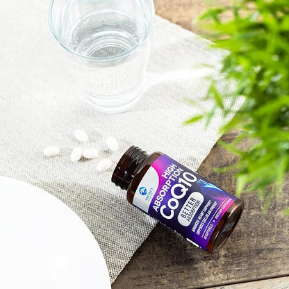 Co Q 10 Supplement - CoQ10 100mg Antioxidant, Heart Health Support & Energy Production - Coenzyme Q10 (Ubiquinone) Vitamins Increased Absorption, Gluten Free, Women & Men 2 Month Supply - 60 Softgels