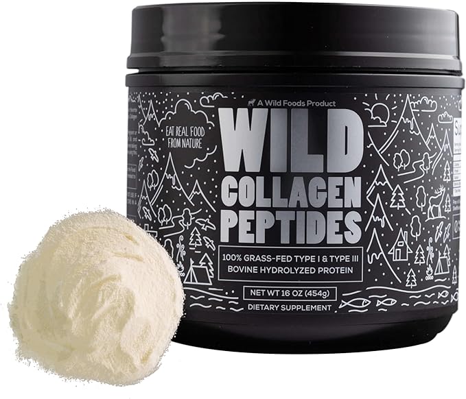 Wild Collagen Peptides Powder | Unflavored Ancient Diet Protein Powder for Men & Women | Non-GMO, Keto & Paleo Friendly Supplements | (16 oz)