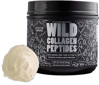 Wild Collagen Peptides Powder | Unflavored Ancient Diet Protein Powder for Men & Women | Non-GMO, Keto & Paleo Friendly Supplements | (16 oz)