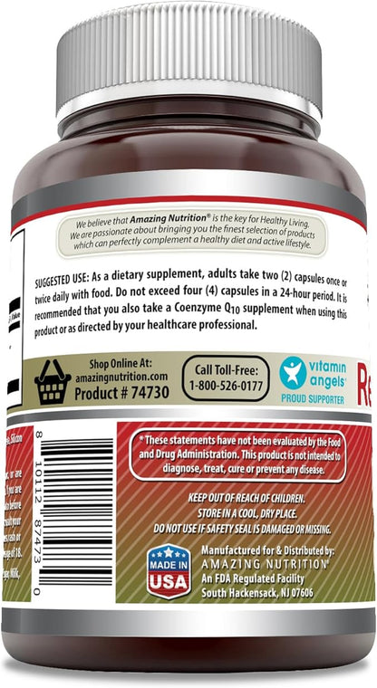Amazing Formulas Red Yeast Rice 1200mg Per Serving Capsules Supplement | Non-GMO | Gluten Free | Made in USA (180 Count)