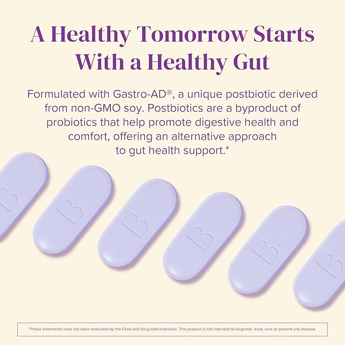 BariMelts Gastro Zen® with Gastro-AD® for GLP-1 Users and Bariatric Patients - Postbiotics for Heartburn Relief & Gut Health - 60 Smooth-Coated Caplets (1-Month Supply)