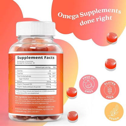 BeLive Omega 3 & Turmeric Gummies for Brain, Heart, Eye and Inmmune System, Mobility Support