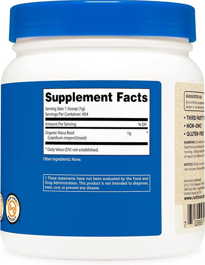 Nutricost Organic Maca Root Powder (1 LB) (2 Pack)