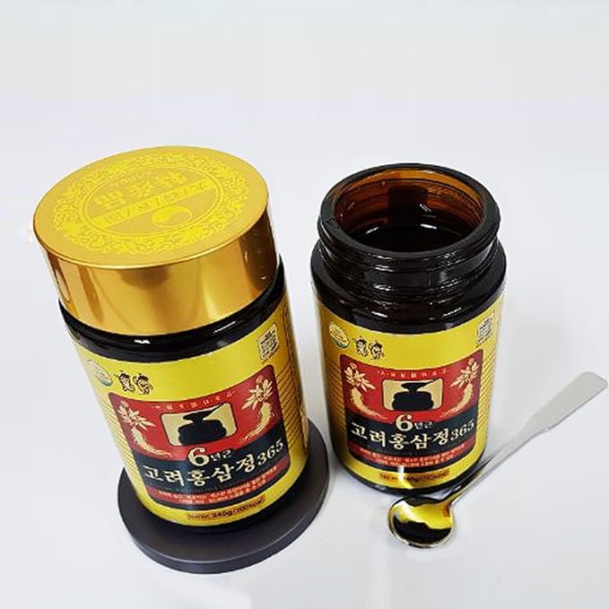 HongSamJeong, Korean 6years Root Red Ginseng Gold Extract, Saponin, Panax, 8.5 Ounce (Pack of 2)