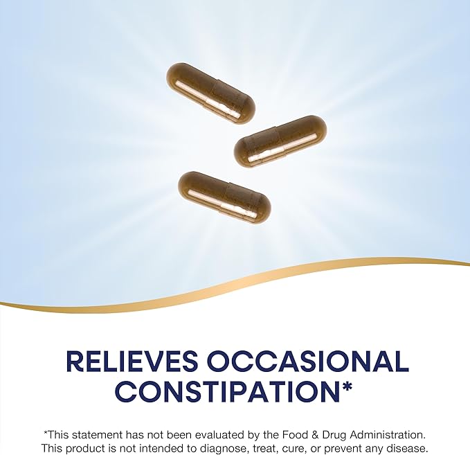 Nature's Way Senna Leaves, Relieves Occasional Constipation*, 1,350 mg per 3-Capsule Serving, Non-GMO Project Verified, 100 Capsules (Packaging May Vary)