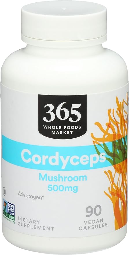 365 by Whole Foods Market, Cordyceps Mushroom Vegan Capsules, 500mg, 90 Count