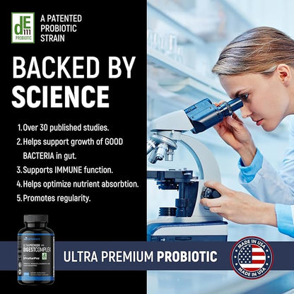 All-in-one Prebiotic Probiotic & Postbiotic for Women & Men, Gut & Digestive Support Supplement Including Digestive Enzymes 120 Capsules