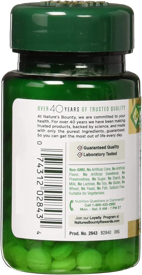 Nature's Bounty Folic Acid 800 mcg, 250 Tablets (Pack of 2)