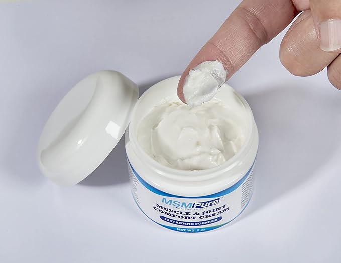 KALA HEALTH MSMPure Maximum Strength MSM Comfort Cream for Muscle & Joint Comfort, 2 oz – Fast Acting, Non-Staining Formula – Made in The USA