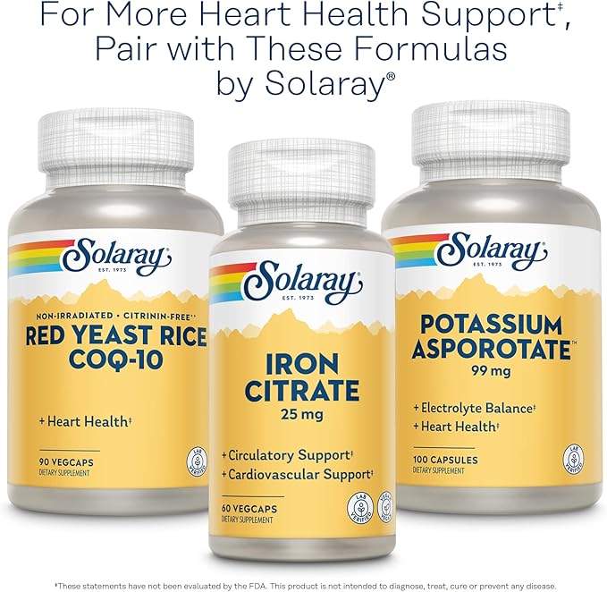 SOLARAY Pure CoQ-10 200 mg | Healthy Heart Function & Cellular Energy Support | Enhanced with Herb Blend | 30 VegCaps