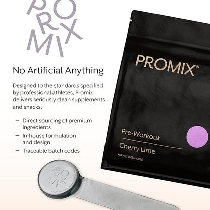 ProMix Nutrition Pre-Workout Powder, Cherry Lime - Maximize Focus & Performance - Helps Muscle Gain, Endurance - Vitamin B12, Caffeine, Beta-Alanine & L-Tyrsosine - 30 Servings (Pack of 1)