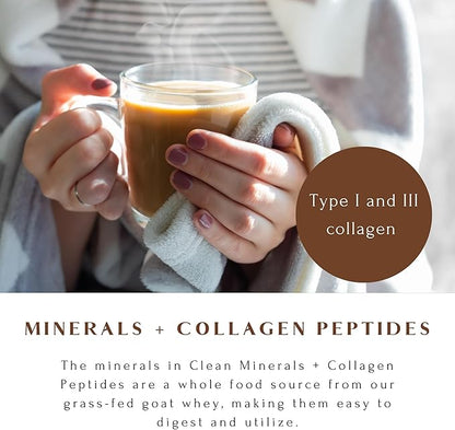 Mt. Capra Clean Minerals with Collagen Peptides | Healthy Hot Cocoa with Minerals from Goat Milk Whey and Grass-Fed Type I and III Collagen Peptides for 10 g Protein | 16 Servings - 23.8 oz