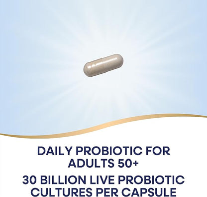 Nature's Way Fortify 50+ Daily Probiotic for Men and Women, 30 Billion Live Cultures, Colon, Digestive, and Immune Health Support* Supplement, 30 Capsules