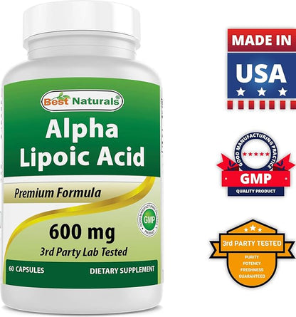 Best Naturals Red Yeast Rice 1200 Mg & Alpha Lipoic Acid 600 mg