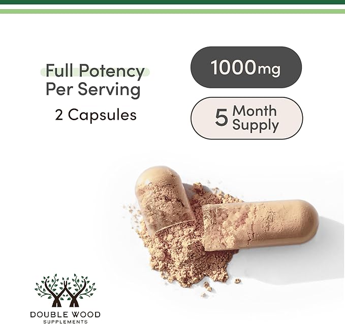 Maca Root Capsules for Women and Men, 300 Count (1,000mg of Black, Red, Yellow Maca Powder per Serving) Grown in Peru (for Energy, Performance, Motivation) by Double Wood