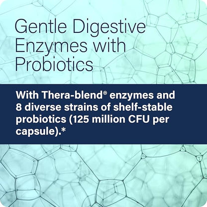 Complete Digestion - Digestive enzymes for women and for men with probiotics - 3-in1 Gut Health Support for Digestion - Digestive health – Enzimas digestivas y probioticos - 30 Capsules