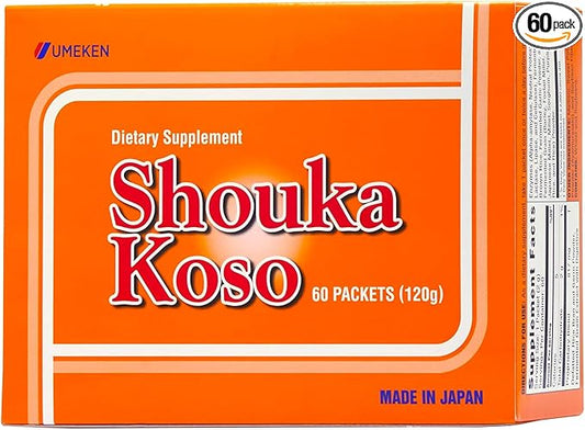Umeken Shouka Koso, Digestive Enzymes from Fermented Vegetables and Grains, Japanese Supplement of Fermented Digestive Enzymes Probiotics, Made in Japan, 60 Packets, Pack of 1, 1 Month Supply
