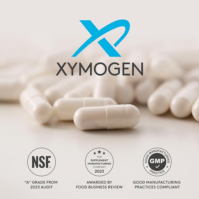 XYMOGEN Red Yeast Rice - Non-GMO Red Yeast Rice Supplement to Help Maintain Already Healthy Blood Lipid + Cholesterol Levels - Cardiovascular Support - Tested Citrinin-Free (30 Capsules)