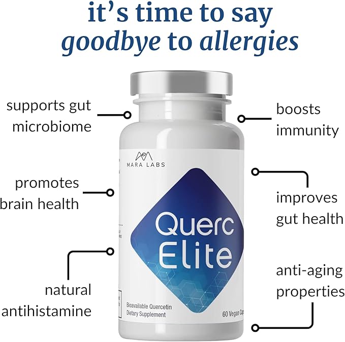 Mara Labs QuercElite Bioavailable Quercetin | 250 mg Quercetin and 250 mg Broccoli Seed Complex | 60 Vegan Capsules