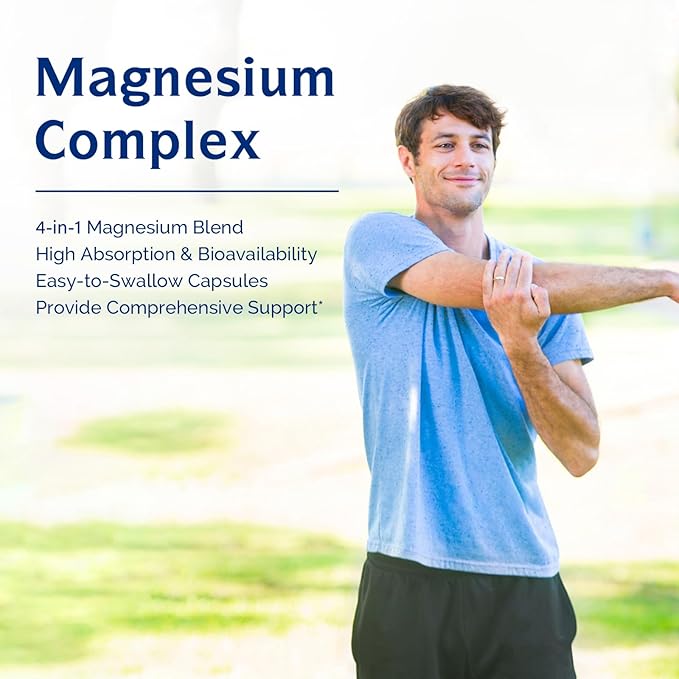 Innate Vitality Magnesium Complex - Magnesium Glycinate, Malate, Citrate, Oxide, 4-in-1 Formula for Energy, Muscles, Bones & Nerves, Vegan & No Gluten, 240 Capsules