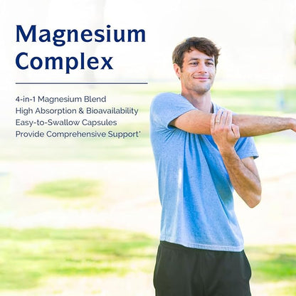 Innate Vitality Magnesium Complex - Magnesium Glycinate, Malate, Citrate, Oxide, 4-in-1 Formula for Energy, Muscles, Bones & Nerves, Vegan & No Gluten, 240 Capsules