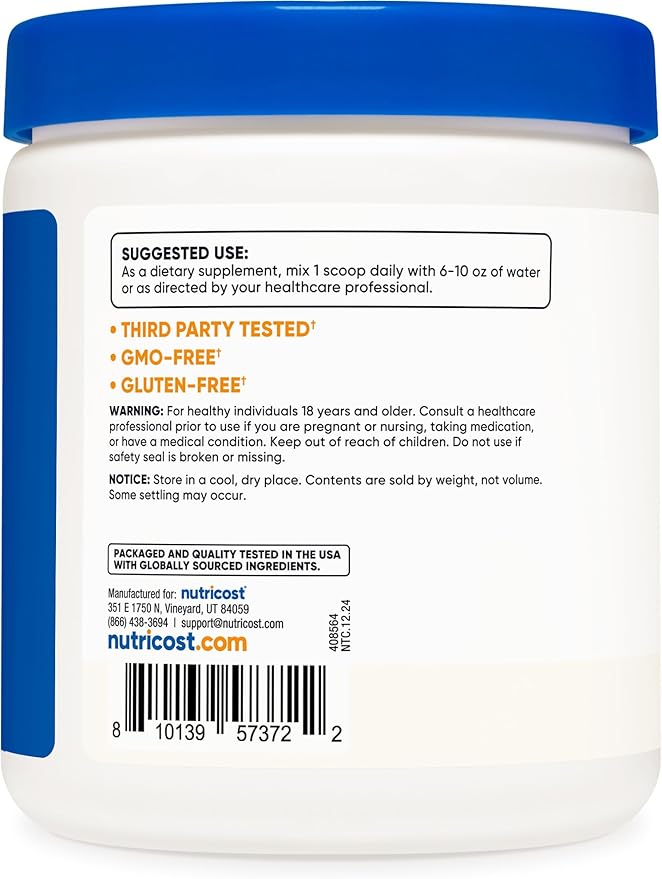 Nutricost CLA (Conjugated Linoleic Acid) 8oz (227g) Powder - Gluten Free, GMO Free CLA Supplement