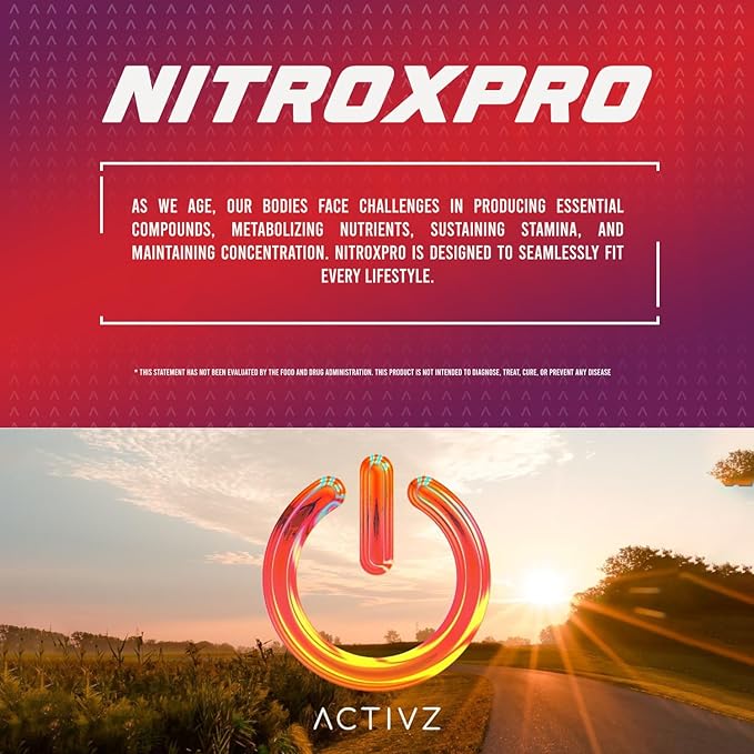 ACTIVZ NitroxPro™ Drink Powder - Beets, L-Citrulline, Rutinosides, CyLoc Dextrin & DexKey for Nitric Oxide, Cardiovascular Support, 6.0 oz (171g)