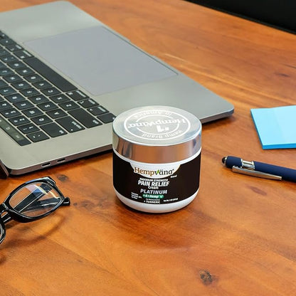 Hempvana Platinum Maximum Strength Relief Cream 4X Hemp for Muscles, Joints, Back, Knees, Shoulders, Neck, Elbows, Hands, Feet. AS-SEEN-ON-TV. Odor-Free, Non-Greasy, Quickly Absorbs, 4X More Hemp