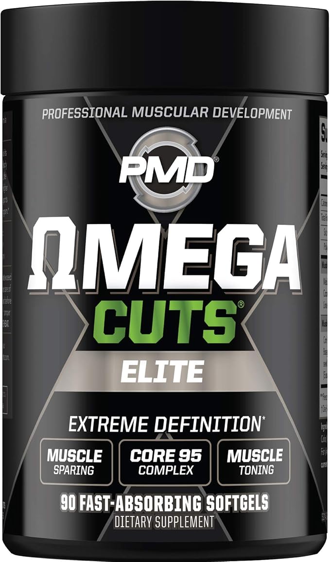 PMD Sports Ultra Pump Fuel Insanity - Pre Workout - Grape Gusher (30 Servings) Sports Omega Cuts Elite Thermogenic Fat Burner (90 Softgels)
