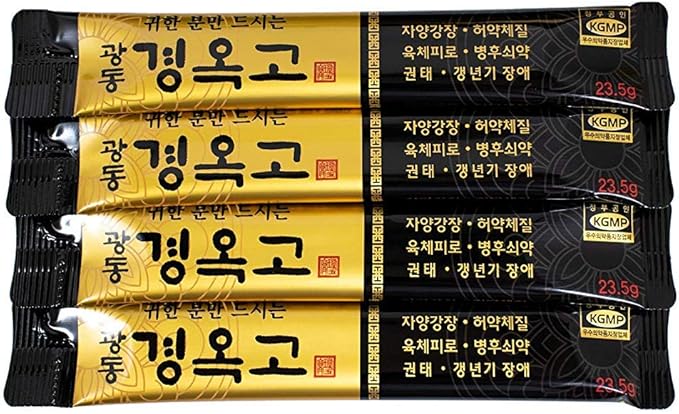 Kwang-Dong Kyung-Ok-Go Korean Nutritious Ginseng Tonic Individual Stick Pouches Gift Set (23.5g x 30 Stick Pouches) [광동제약 경옥고]
