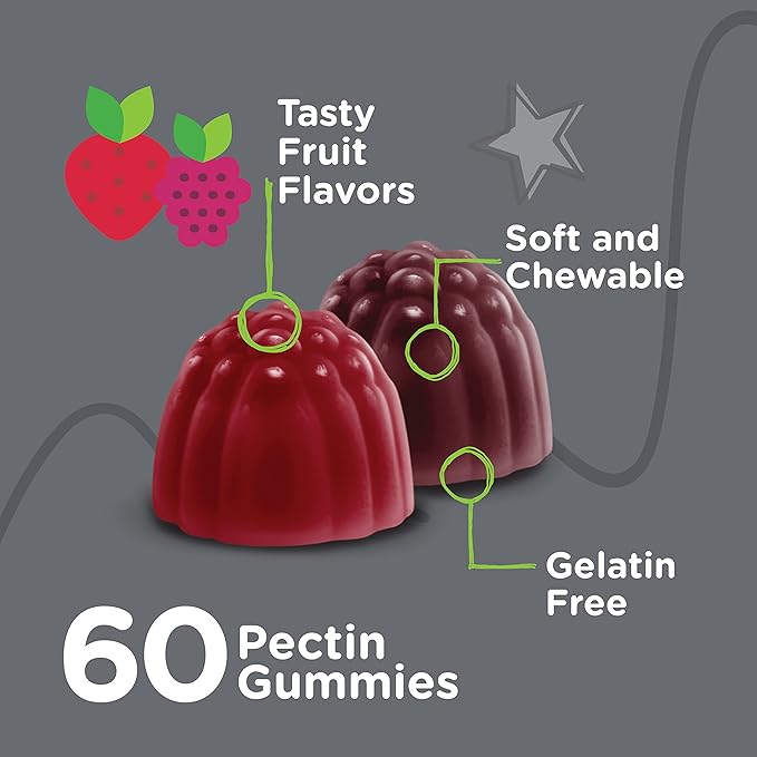Viteey Prebiotic Kids Fiber for Constipation Relief, Digestive Health Regularity Support, Natural Weight Support - Fiber 4g, Zero Sugar Added, Vegan, Gluten Free - Tasty Chewable Fruit Flavored Gummy