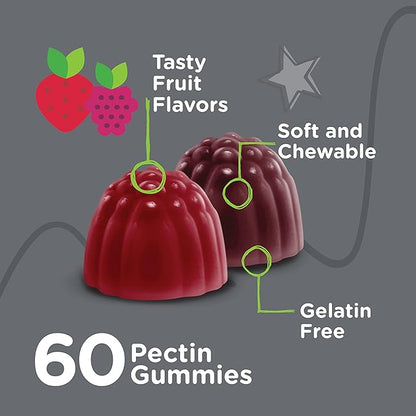 Viteey Prebiotic Kids Fiber for Constipation Relief, Digestive Health Regularity Support, Natural Weight Support - Fiber 4g, Zero Sugar Added, Vegan, Gluten Free - Tasty Chewable Fruit Flavored Gummy