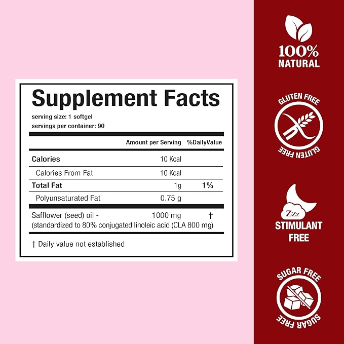 Evolution Advance Sport Nutrition CLA Fit 2,400 mg – Conjugated Linoleic Acid Supplement - Support Lean Muscle Mass, Promote Energy – Non-GMO, Gluten-Free (90 Softgels), 800 mg Per Softgel