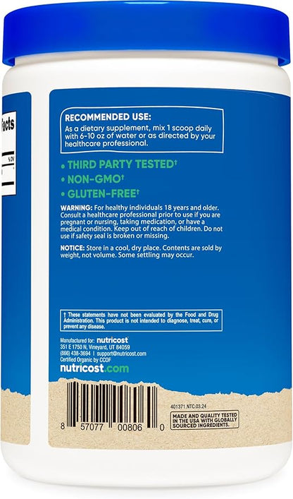 Nutricost Organic Cordyceps Mushroom Powder 250 Grams - USDA Certified Organic, Non-GMO, Gluten Free