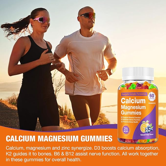 Calcium Citrate with Vitamin D3, K2, 1200mg Calcium Gummies with Magnesium Zinc, Extra Absorption Calcium Supplements for Women & Men Bone, Muscle & Immune Support, Fruit Flavor 120 Chewable Gummies
