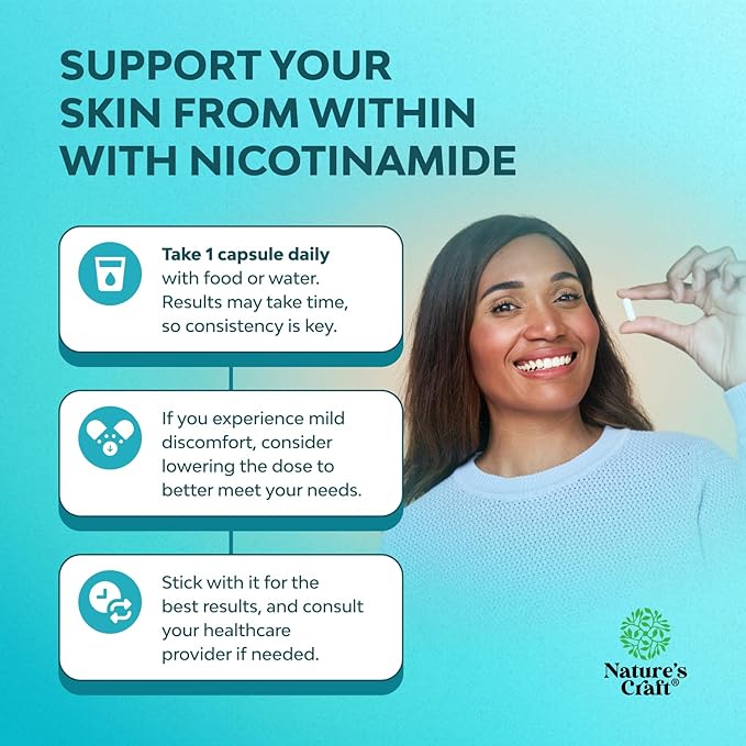 Vitamin B3 Niacinamide 500mg Capsules - Mitochondrial Energy and Potent Skin Supplement - AKA Vitamin B3 Niacin 500mg Flush Free and Nicotinamide 500mg - Flush Free Niacin Supplement - 240 Count