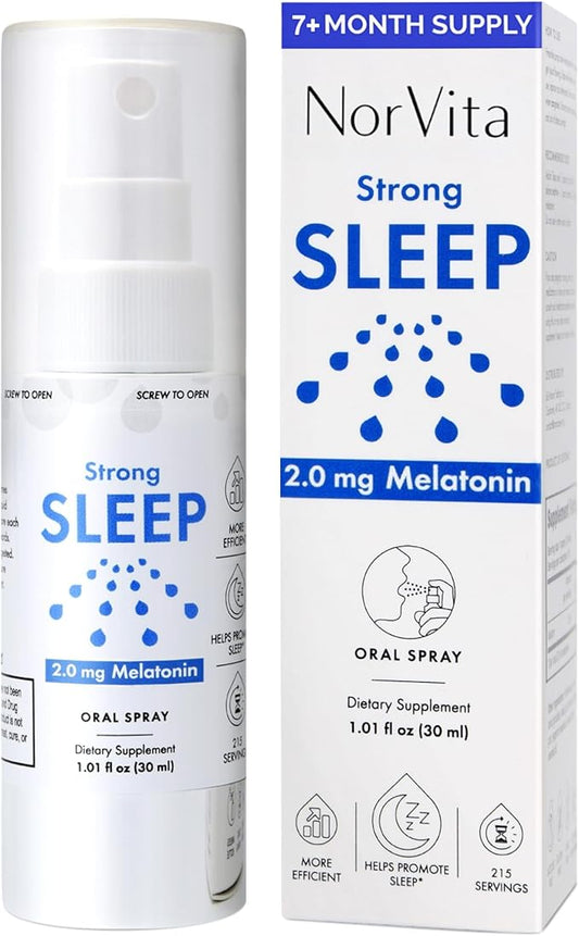 Melatonin Sleep Spray 2 mg (215 Servings) - Liquid Melatonin Spray for Sleep, Fast-Acting Sublingual Formula, Supports Healthy Sleep - Vegan, GMO-Free, Melatonin Spray for Adults