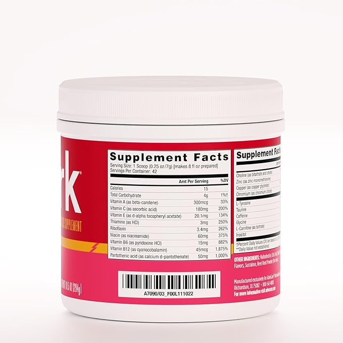 AdvoCare Spark Vitamin & Amino Acid Supplement - Focus & Energy Drink Powder Mix with Vitamin A, B-6, C & E - Also Includes L-Carnitine & L-Tyrosine - Cranberry Peach Orange - 10.5 oz